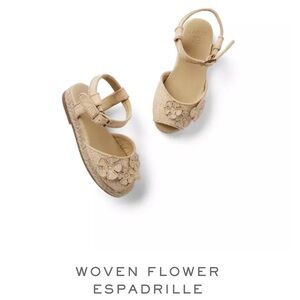Janie and Jack sandals Woven Flower Espadrille size 7